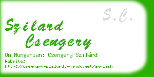 szilard csengery business card